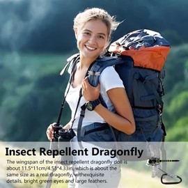 Dragonfly Hat Clip -Realistic Fake Dragonfly Repelling Products-Essential companions for outdoor activities-No troubled by horseflies and mosquitoes-Dragonfly Clip for Indoor Outdoor Decor Craft
