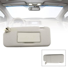 FZJDSD Left Driver Side Sun Visor with Mirror (Gray) Compatible with Nissan Murano 2009 2010 2011 2012 2013 2014 Replace 964011AA1B 96401-1AA1B