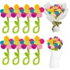 WOOPSOO 8 Pack Artificial Plush Flowers Colorful Curtain Buckle Tiebacks