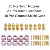 AMICO Power CUT50-G50, 50-Pcs Plasma Cutter Consumables, 20 Nozzles, 20