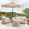 MASTERCANOPY Valance Patio Umbrella for Outdoor Table Market,7.5ft, Tan