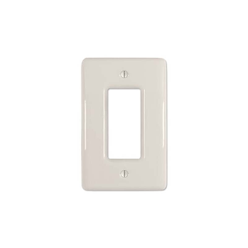 Amerelle 3000RBT Metro Wallplate, 1 Rocker, Ceramic, Biscuit, 1-Pack