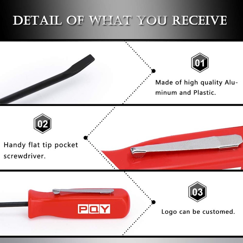 PQY Pocket Magnetic Screwdriver Slotted Head With Magnet Top +