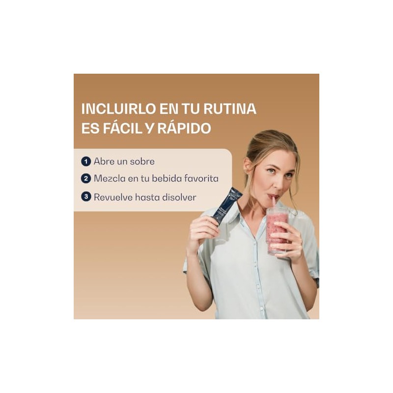 Marine Collagen Peptides Colágeno Marino Hidrolizado Péptidos Polvo Sabor Sobres
