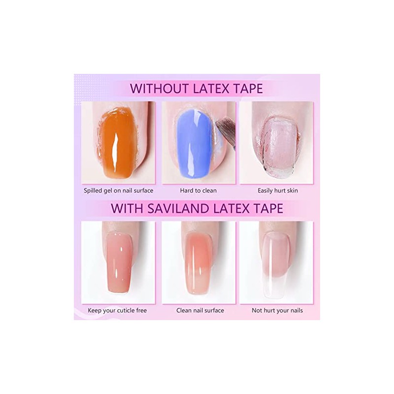 Saviland Látex líquido para uñas, 15 ml, barrera de esmalte