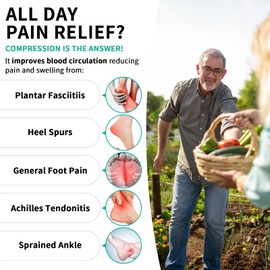 Srclo Ankle Support Brace 1 Pairs Breathable Plantar Fasciitis Socks Anti-Slip Ankle Compression Sleeve Socks women and men Compression Foot Sleeves