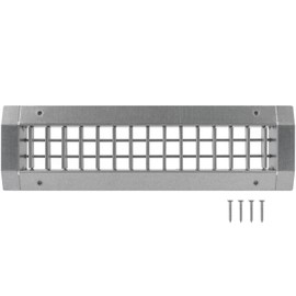HVAC OV 13" x 3" Aluminum Supply/Exhaust Grille for a Round Spiral Duct - Heavy Duty Grill Cover with Adjustable Louver Blades - HVAC Air Return Ventilation Register for Home, Office, Bathroom