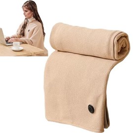 WMZNNGX Portable USB Heating Blanket Shawl,Women's Heating Shawl, Outdoor Wearable Wireless Electric Blanket,3 Levels Heat,USB Heating Blanket Shawl (Khaki)