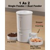 DomoMayli Automatic Dual Cats Feeder for 2 Cats,6 Meals/Day,12 Portions/Meal,Dual