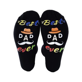 NxnChc Gifts for Men - Cotton, Funny Socks, Cool Non-Slip Socks with Original Sayings Like Best Dad Ever, Birthday Gift for Men, Gift for Dad