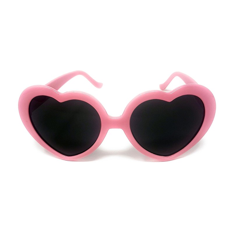 WS UK Adults Heart Shape Sunglasses with UV400 Protection (Pastel