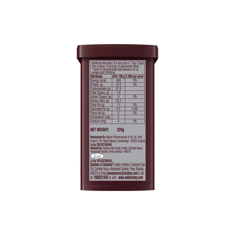 HERSHEY'S Natural Unsweetened Cocoa Powder Can, 8 oz 226G