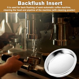 ZPSHYD Stainless Steel Backflush Disc for 58mm Semi-Automatic Espresso Machines - Effortless Maintenance and Cleaning Accessory Coffee