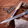 GORGECRAFT Leather Sword Frog Coconut Brown Retro Medieval Adjustable Faux