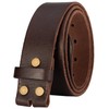 TYWestyles No Buckle Full Grain Leather Belt Men Women Fits