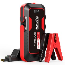 S ZEVZO ET03 Car Jump Starter 2500A Peak Portable Battery Charger 12V Jumper Box