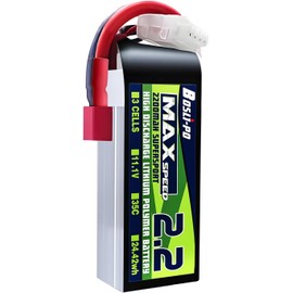 BosLi-Po 11.1V LiPo Battery 2200mAh 35C 3S RC Battery Strong Power with Deans T Plug High Capacity RC Batteries for 1:10/1:12 RC Car RC Boat Drone Airplane Helicopter