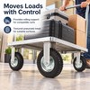 10-Inch Pneumatic Swivel Caster Wheel, Inflatable Rubber Tire with Metal