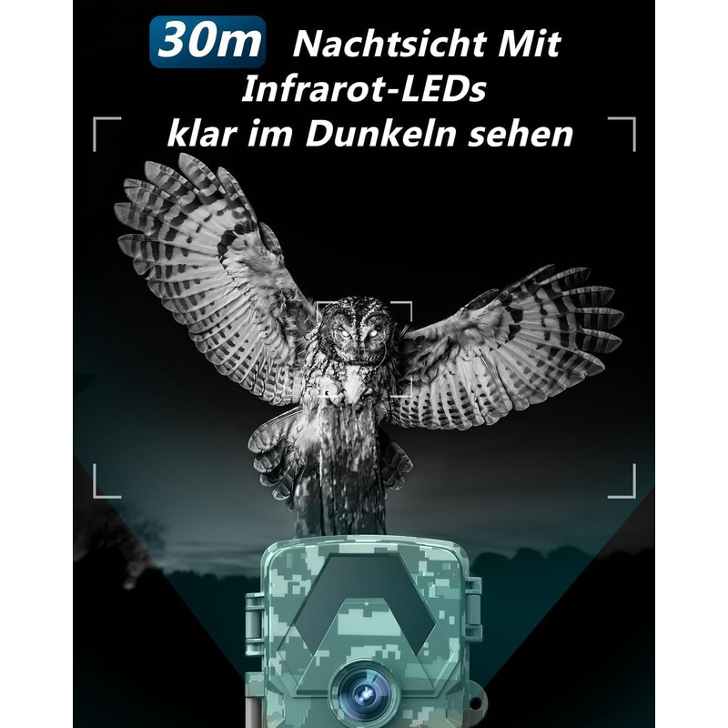 Wildlife Camera, 5K 60MP Wildlife Camera with 98FT 130 Wide