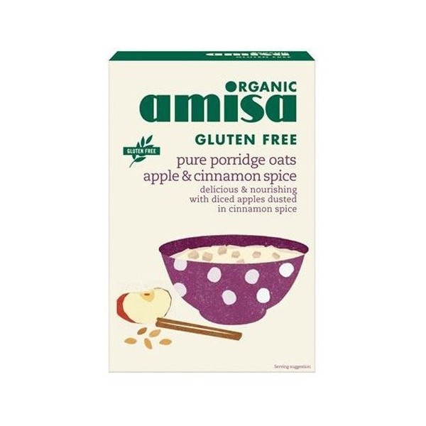 Amisa Org G/F Porridge Oats Apple Ci 300g X 4