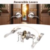 Knobonly 3 Pack Keyed Alike Satin Nickel Entrance Door Handle,