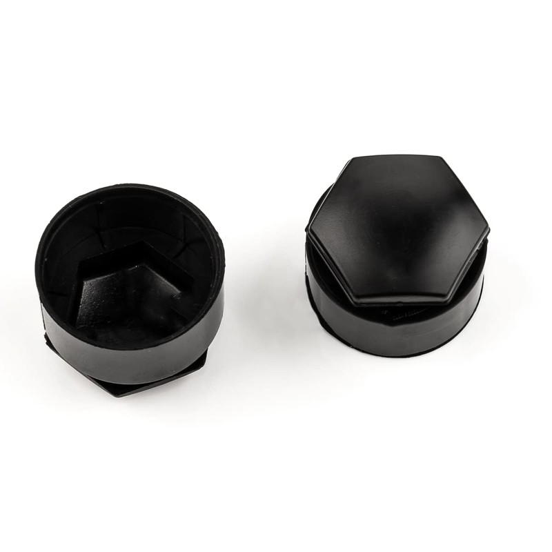 LST 20x Wheel Bolt Cover Caps Set 17 mm Black