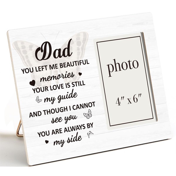 AKFVNSFK Sympathy Gifts for Loss of Dad Picture Frame, In