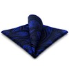 S&W SHLAX&WING Suit Men's Pocket Square Blue Navy Paisley Handkerchief