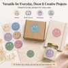 60 Pcs Gold Foil Happy Face Stickers, 2 inch Smiley