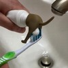 3PCS Poop Dog Butt Toothpaste Topper Creative Toothpaste Topper Dog