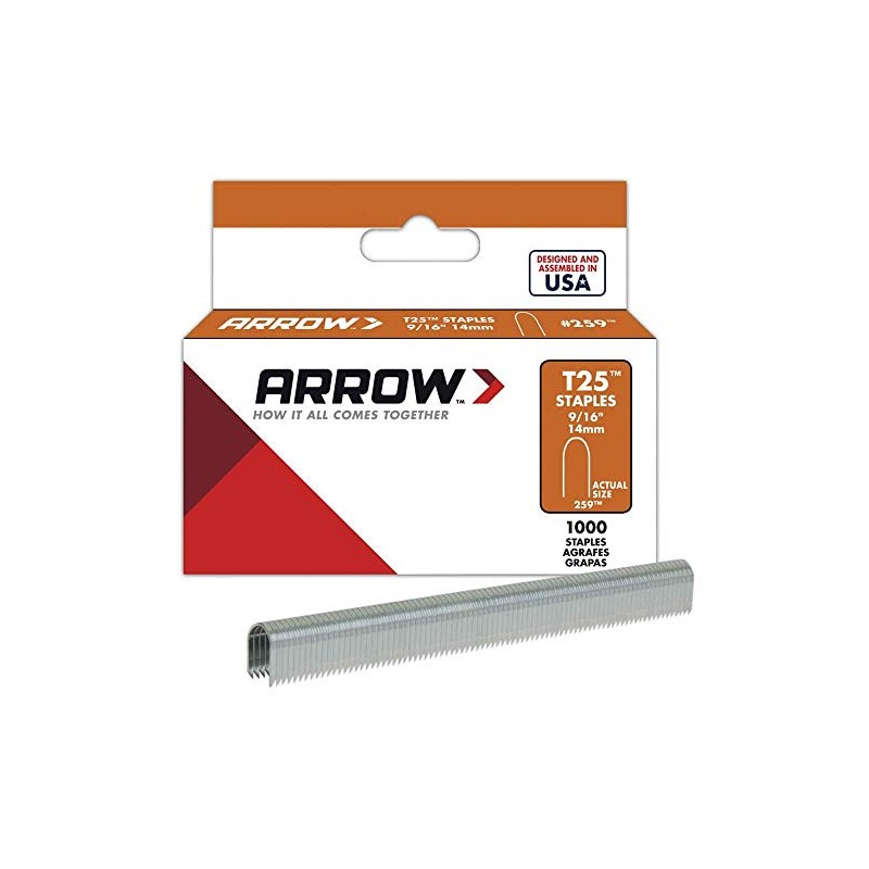 T25 Arrow Staples 9/16" (14mm) (Pack of 1000)