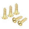 sourcing map Wood Screws M3.5 x 12mm Slotted Round Head