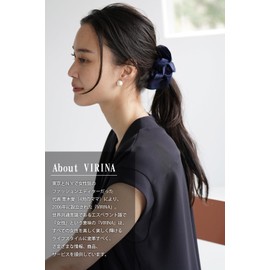 [VIRINA] Vilina Scrunchie Women's Hair Elastic Adult Glossy Hair Accessory Formal Exam Hair Closure Simple Grosgrain Tape Hair Elastic Large Satin Ruffle Scrunchie Black