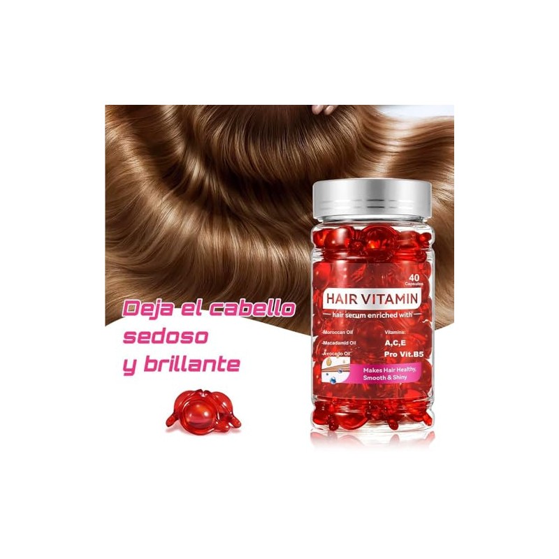 40 Cápsulas Capilares, Serum para Cabello (2 BOTELLAS)
