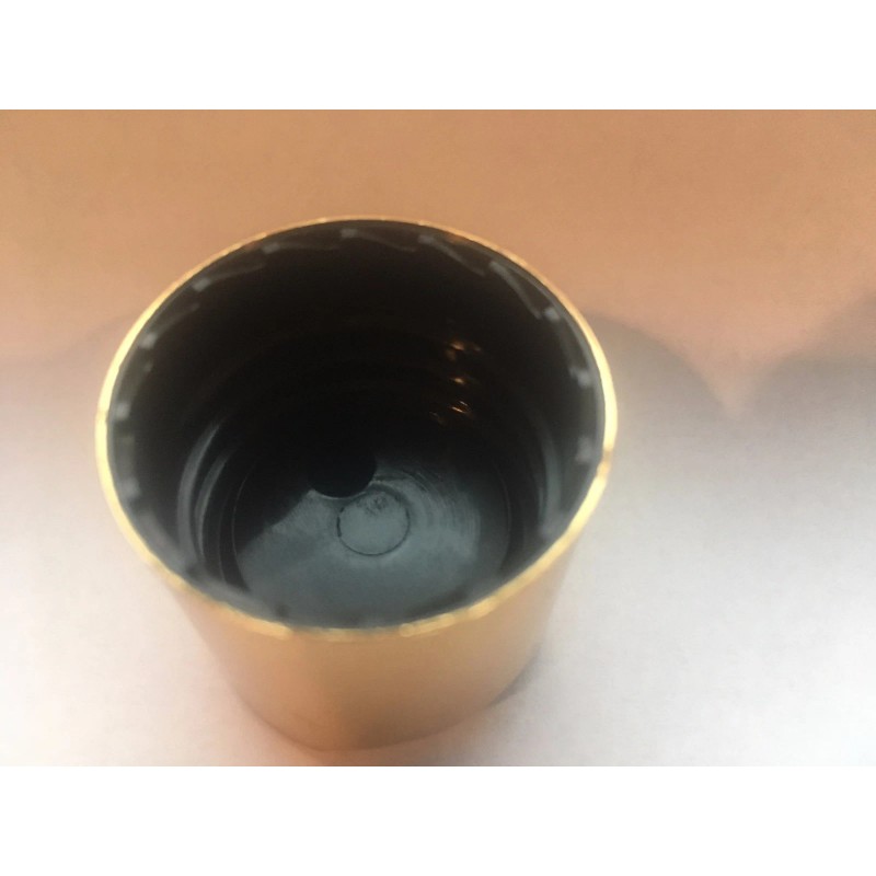 Unbranded 28/410 Dispensing Disc Top Aluminum Cap - Gold Ring