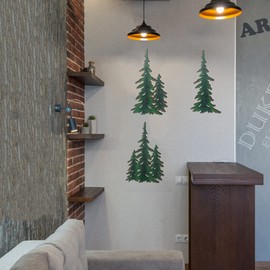 J-Fly Pine Wall Hanging Metal Christmas Tree Decor Outdoor Metal Wall Art Pine Wall Art Christmas Metal Art for living room Bedroom bathroom kitchen porch Christmas wall decor 15 Inch