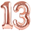 40 Inch Rose Gold Balloon Number 13 Balloon,Jumbo Mylar Foil