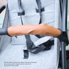 2PCS Handle Sleeve Cover,Stroller Handle Sleeve Zipper Stroller PU Leather