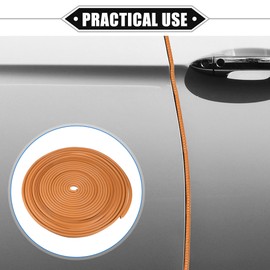 X AUTOHAUX Car Door Edge Guard, 32.8ft U Shape Rubber Trim Universal Orange