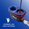 Vileda Trapeador de Microfibra Cubeta con Pedal Vileda Rinse Clean