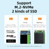 MAIWO K3015P Dual-Bay NVME M.2 SSD Docking Station - Tool-Free