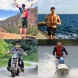 Design Life Bar Men Skull Cap Running Hats Sweat Wicking Hats Milk Silk Cycling Helmet Liner 6 Pieces Map