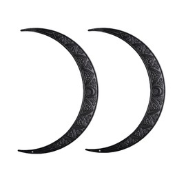 LANGHONG 2PCS Moon Crescent Hairpin For Women Viking Hairpins Stick Forks Knot Hair Styling Pins (ZRTL23)