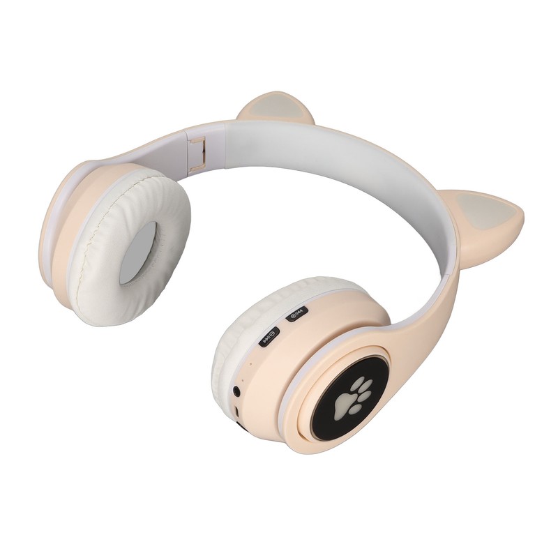 Glowing Cat Ears Bluetooth Headphone Bass Foldable Wireless Headwear Breathing