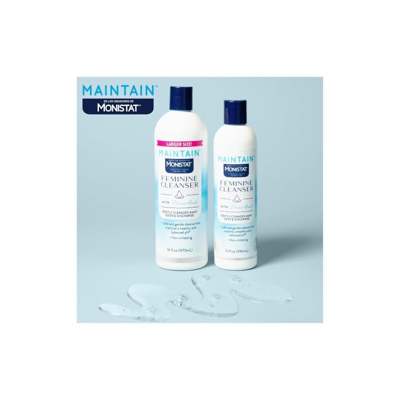 Monistat Boric Acid Feminine Cleanser, Fragrance Free Feminine Wash, 10