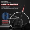 Torch Lighter, Red/Blue Flame Adjustable with Safety Lock, Bright Fire