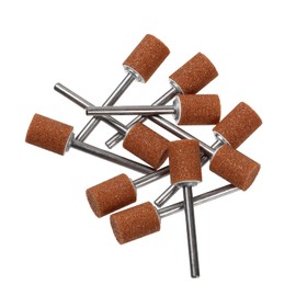 Monopa! Vitrified Whetstone with Shaft, WA, 10 pieces, Polishing, Grinding, Tip Tool (#60, Φ10 x 13 x 3, Cylindrical Type)