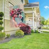 Flamingo Summer House Flag 28x40 Inch Double Sided Outside, Welcome