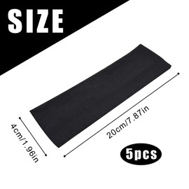 CUHZA Pack of 5 Sports Headbands, Sweatbands, Hair Band, Non-Slip Hairband, Sporty Headband, Moisture Wicking Sweatband for Jogging, Yoga, Cycling, Fitness for Men and Women
