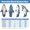 DDMY DDMY Shark Blanket, M Flannel Cozy Shark Blanket Hoodie